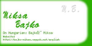 miksa bajko business card
